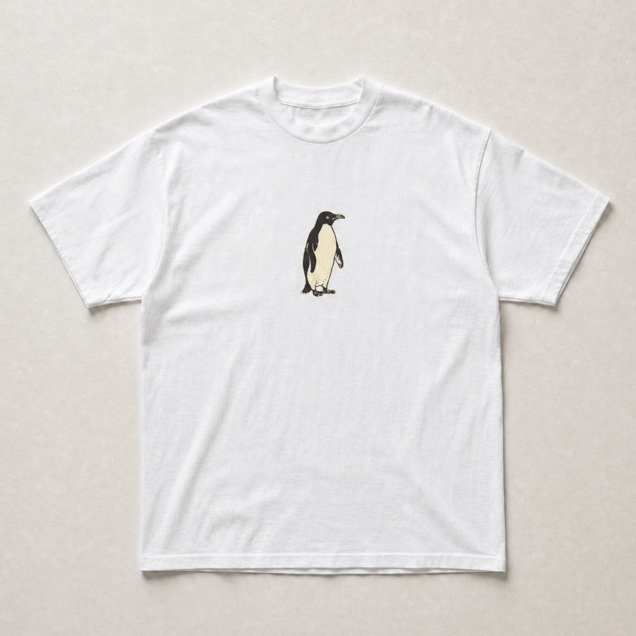 White penguin heavyweight tee