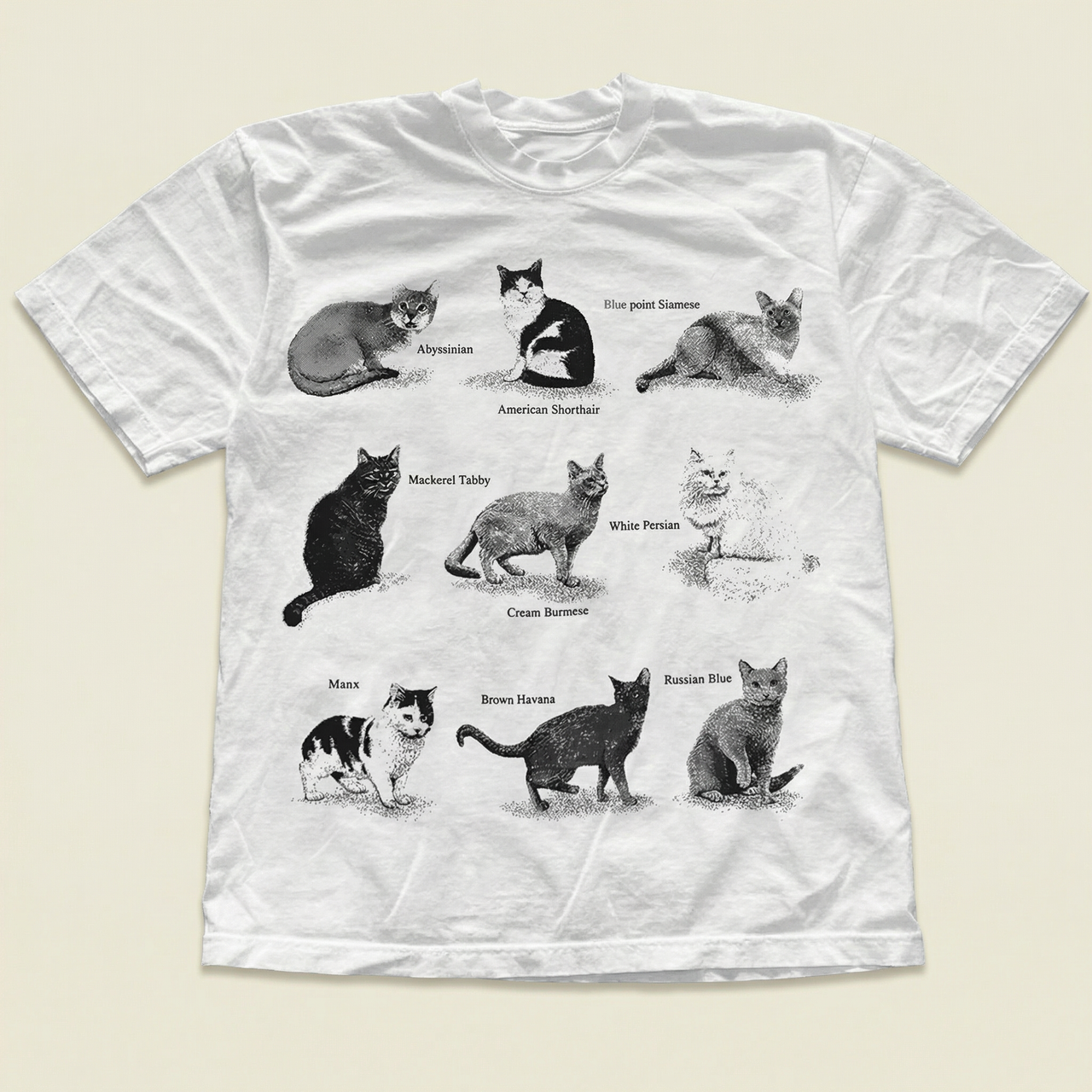 9 cat heavyweight tee