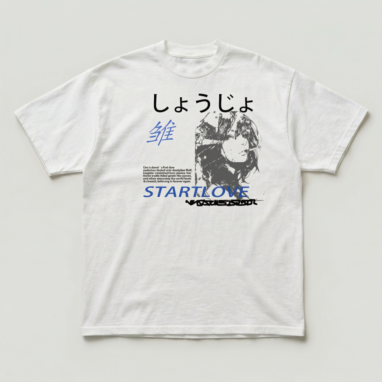 White Startlove heavyweight tee