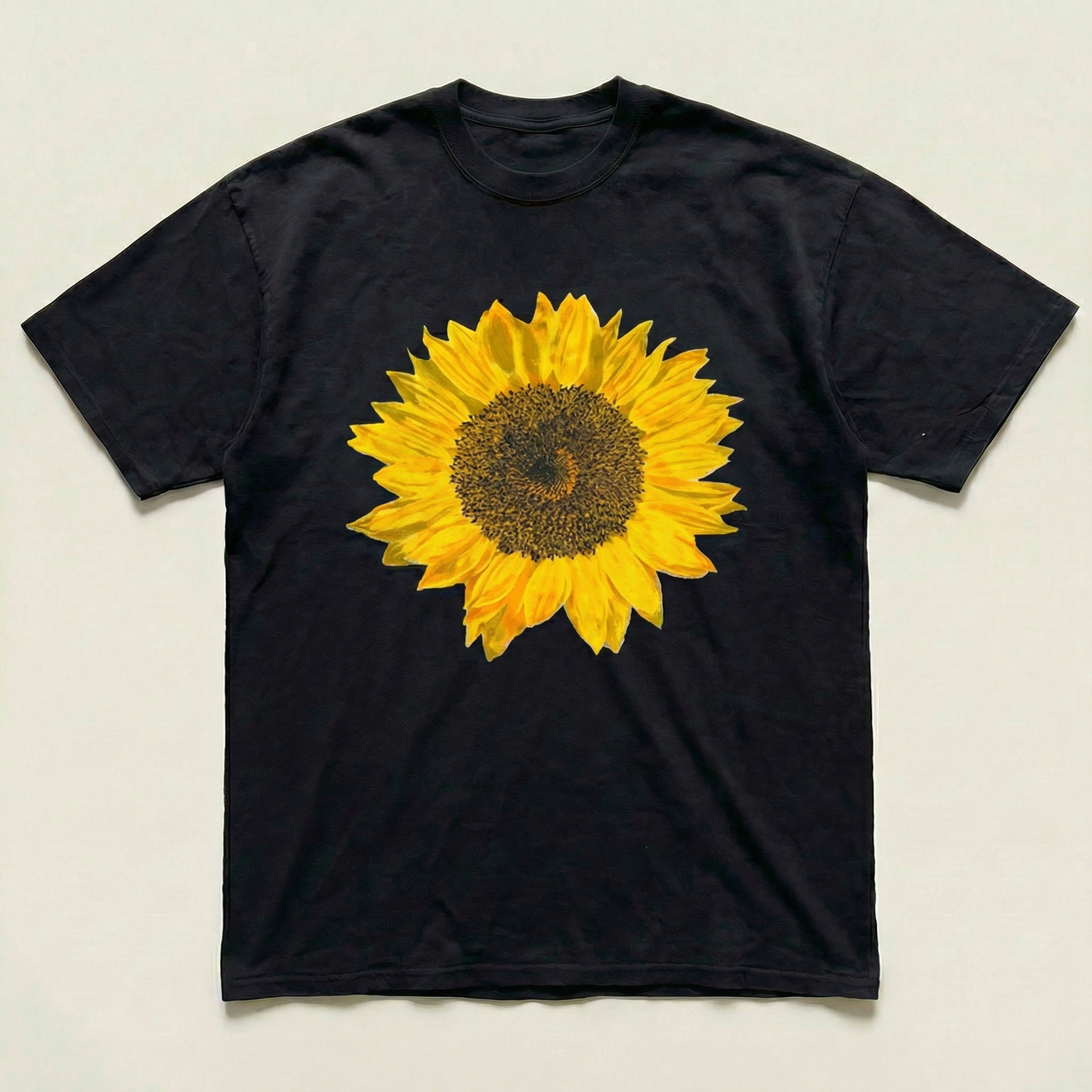 Black sunflower heavyweight tee