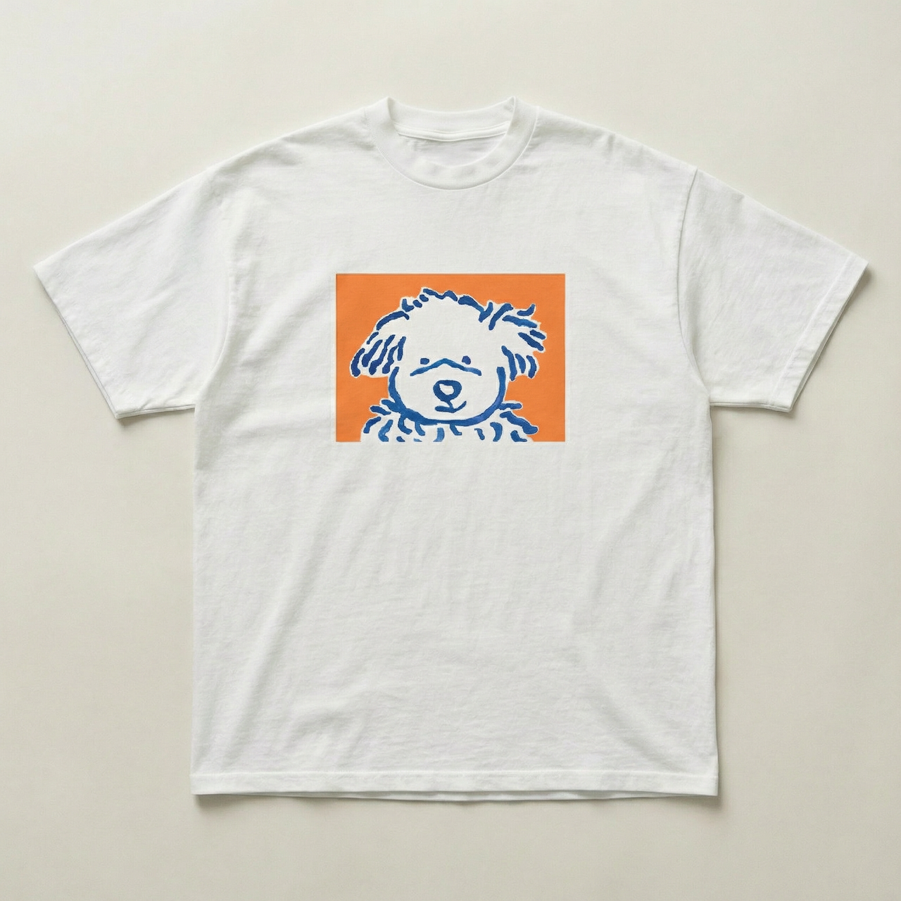 Orange und blaues Hunde-T-Shirt (schweres Material)