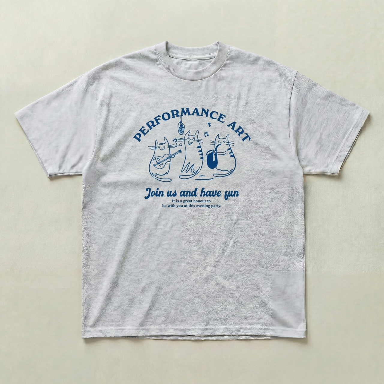 Grey performance art heavyweight tee