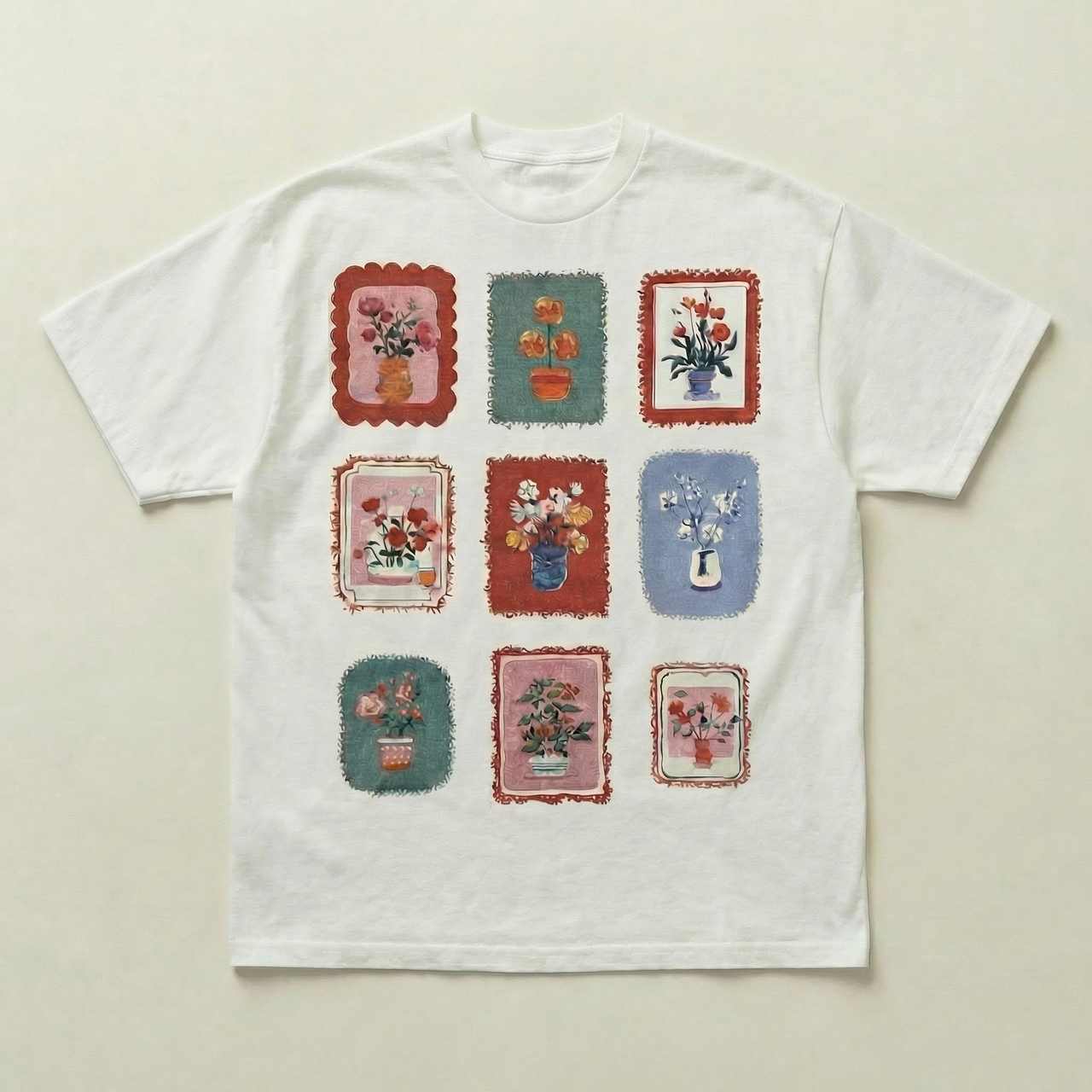 9 flowers heavyweight tee