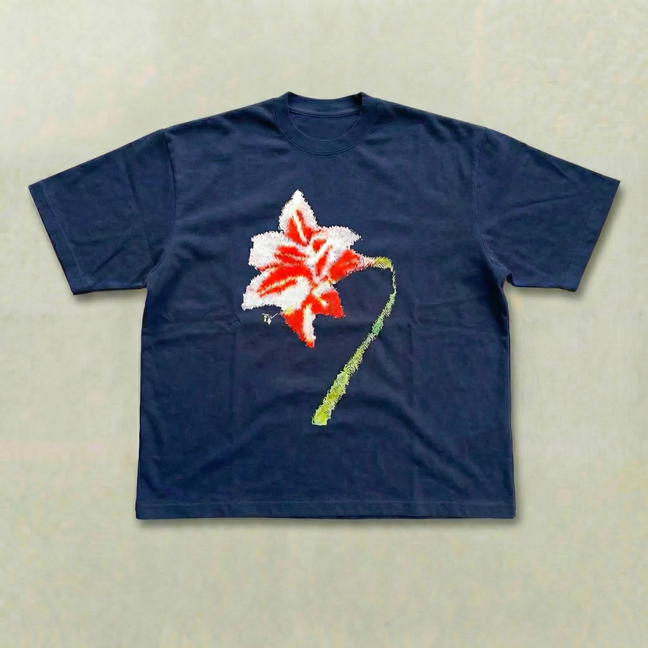 Blue hibiscus Heavyweight tee