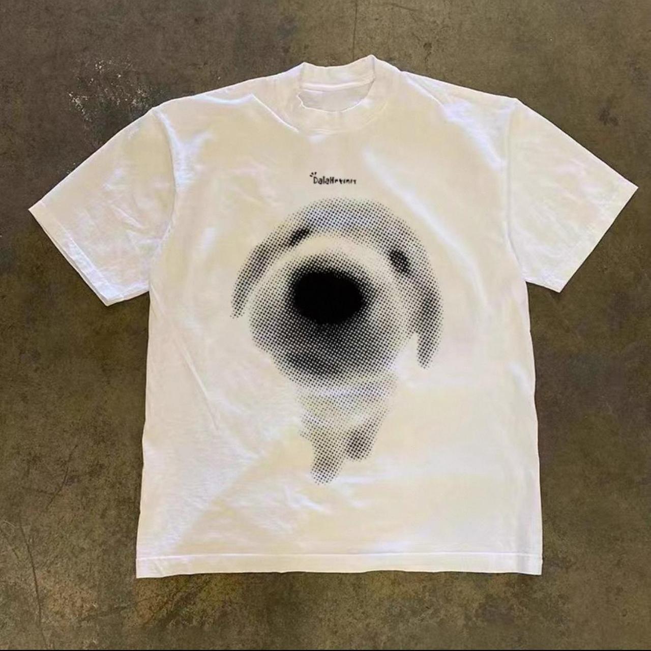 White "bark" graphic tee