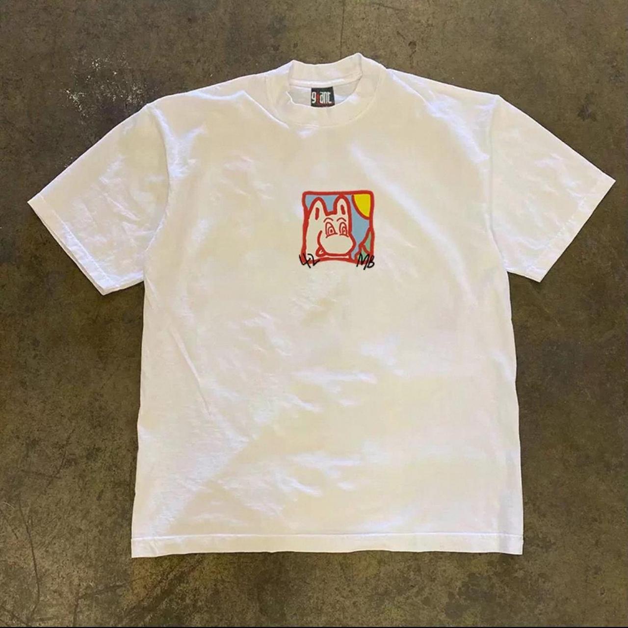White and Red Dog Graphic Tee