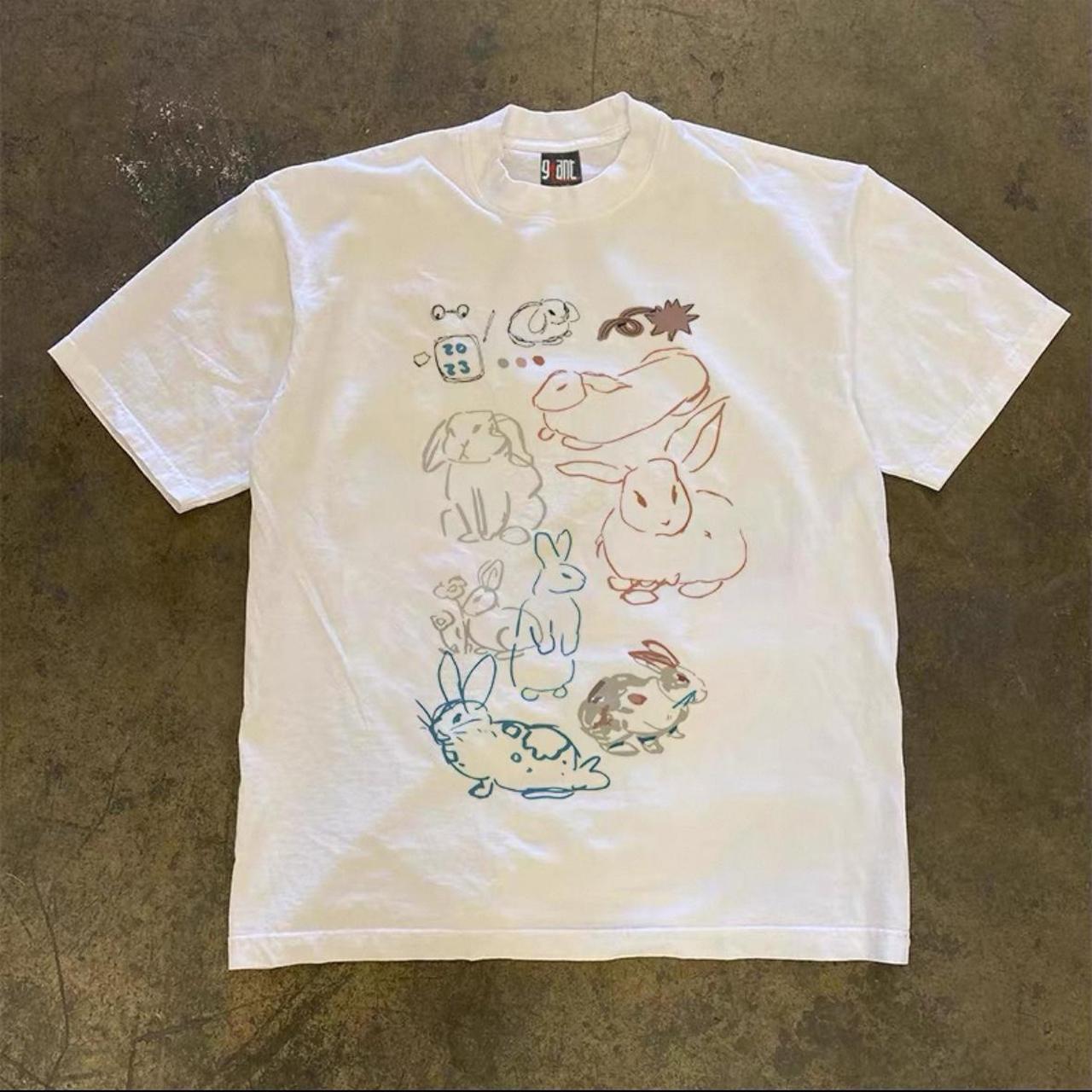 Multicoloured bunny tee