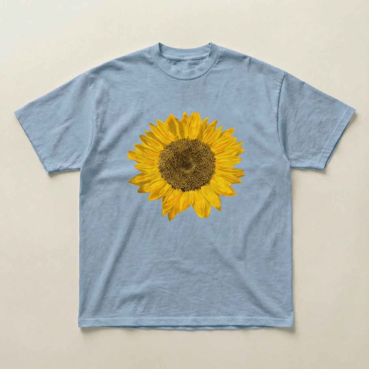 Baby blue sunflower tee
