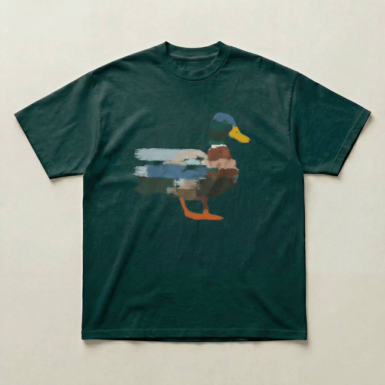 Green Coloured duck tee
