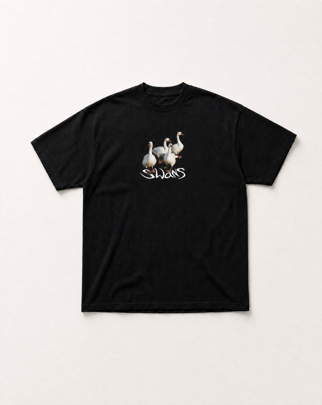 White swan flock heavyweight tee