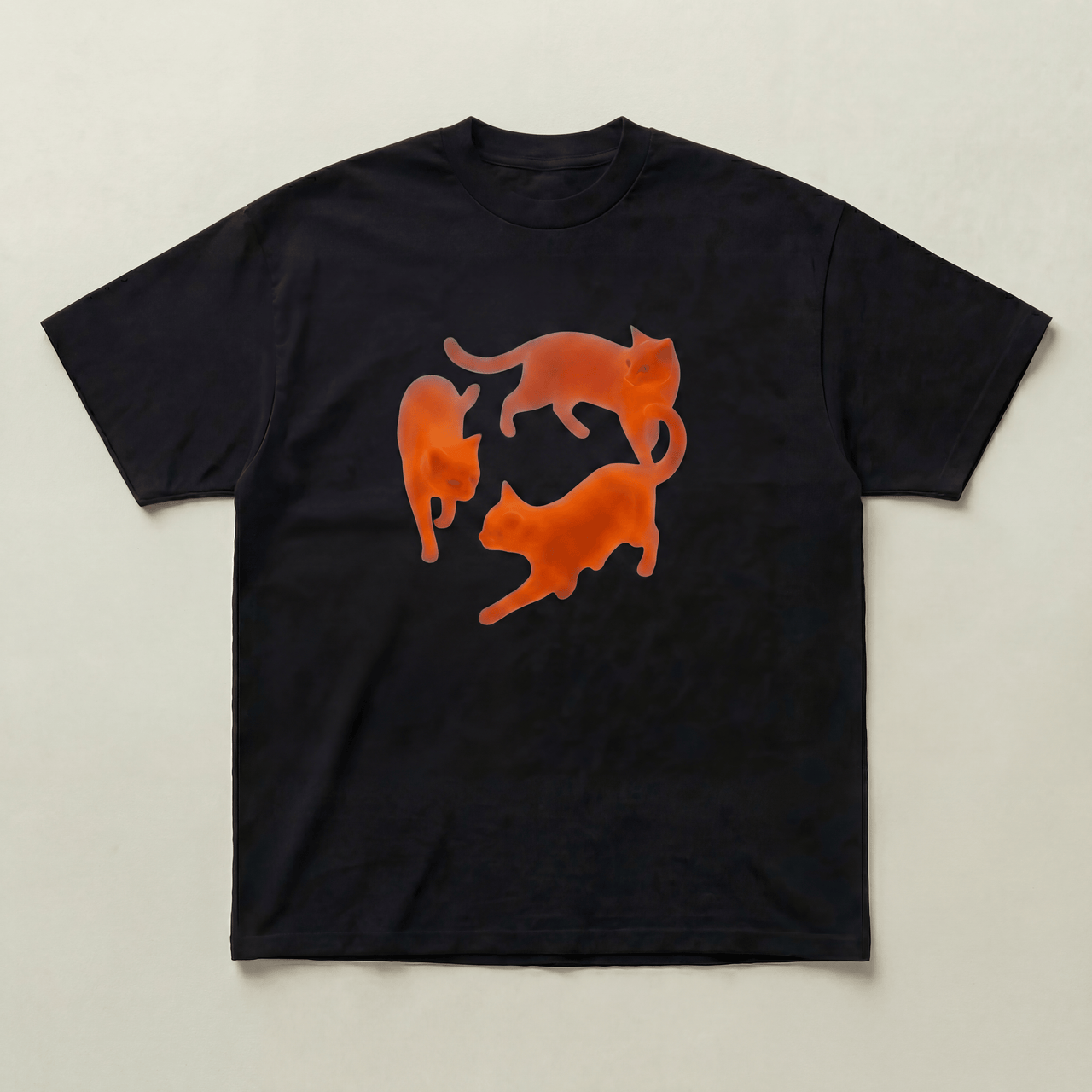 Black Dancing cat tee