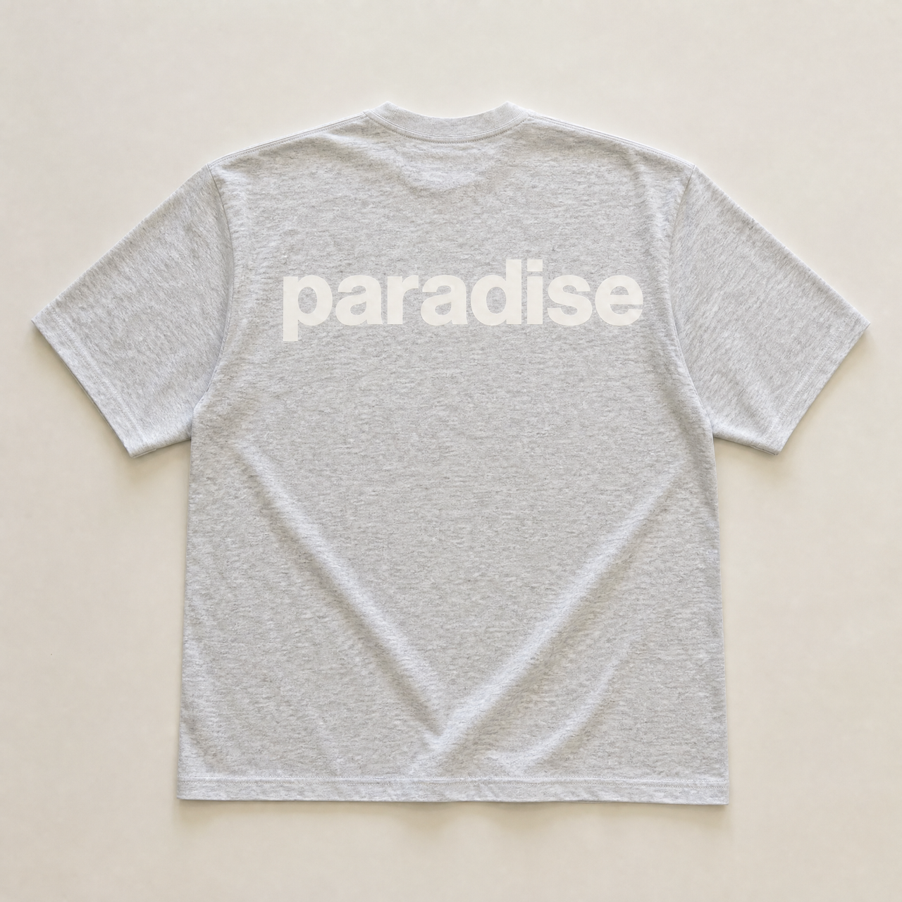 Grey chasing paradise tee - front view