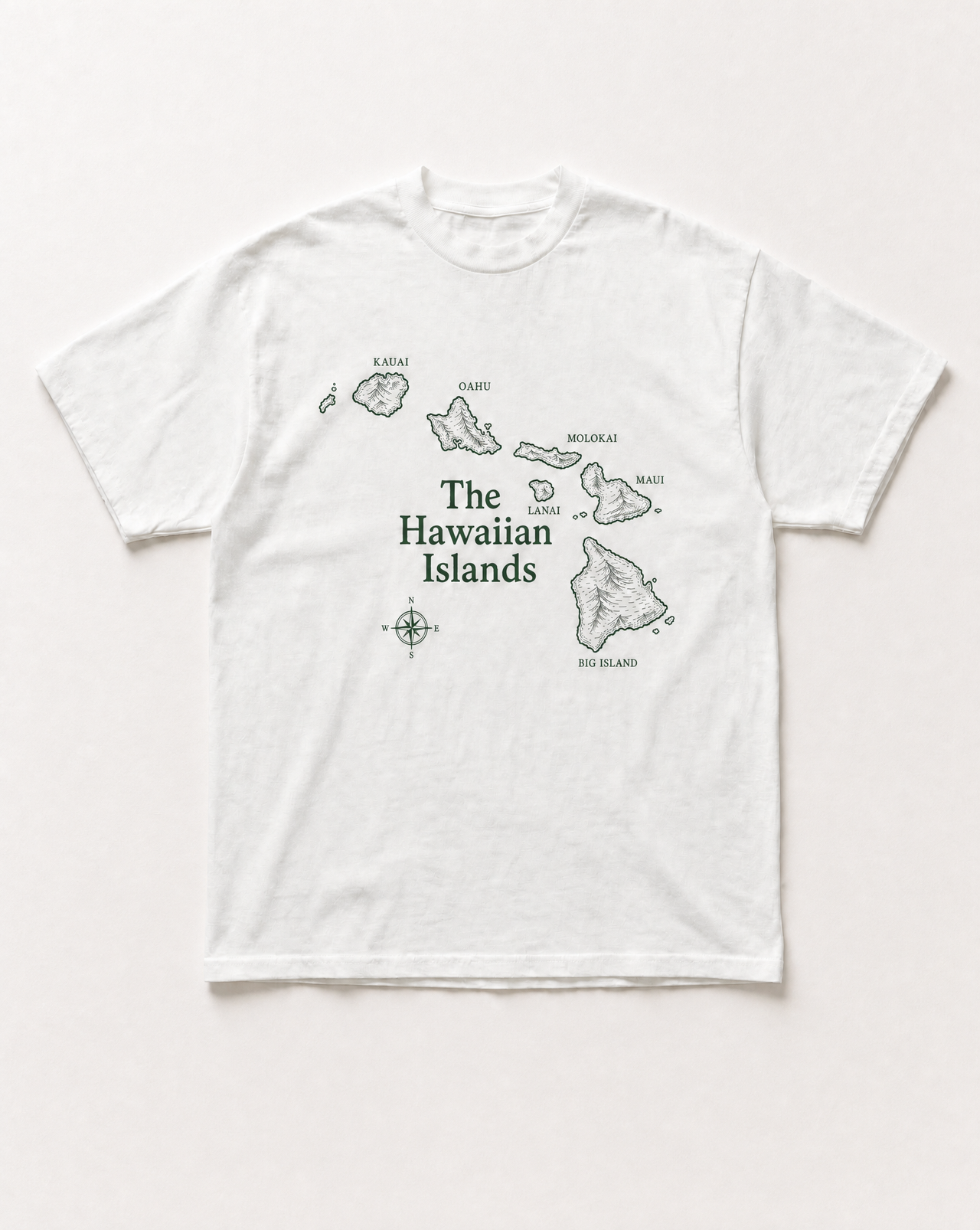 Hawaiian islands heavyweight tee