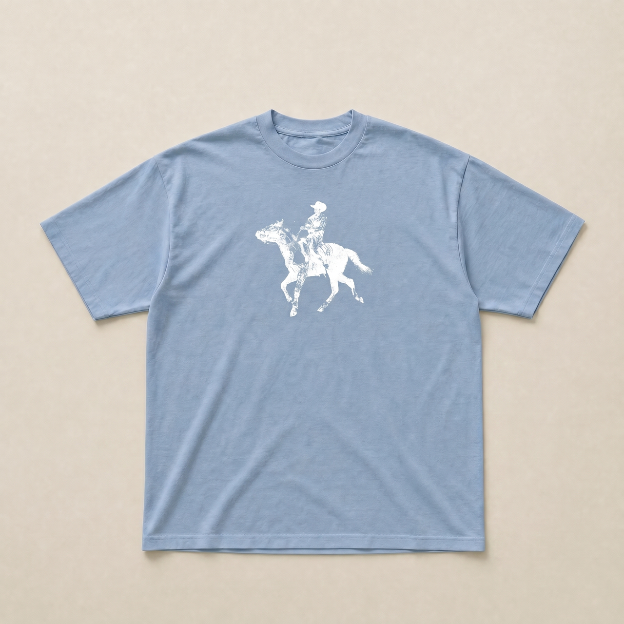 Baby blue White cowboy