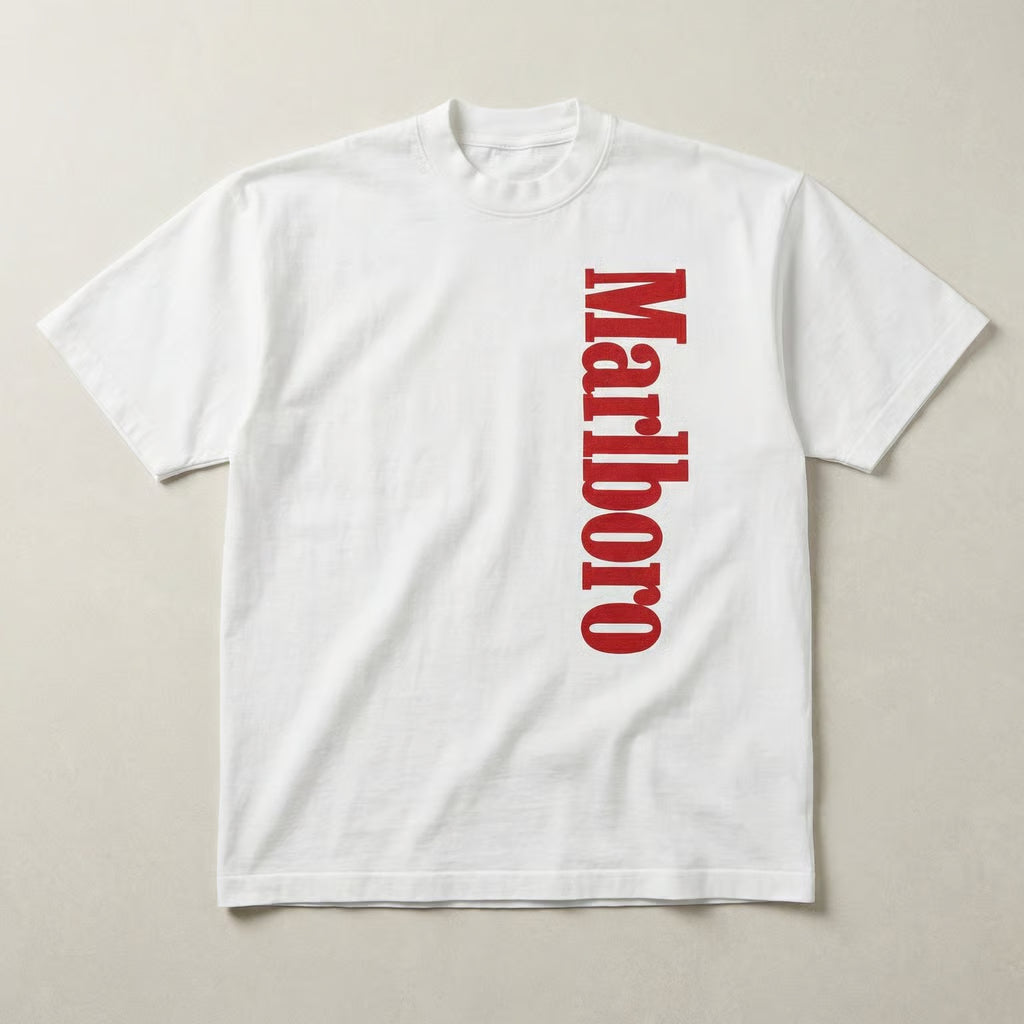 White Marlboro standard tee