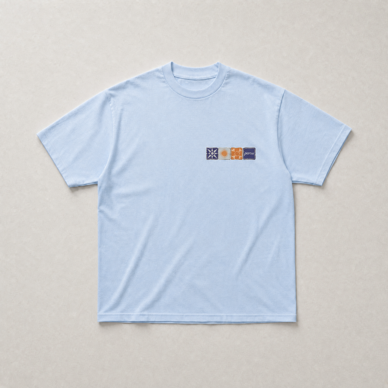 Light Blue Mediterranean tee - front view
