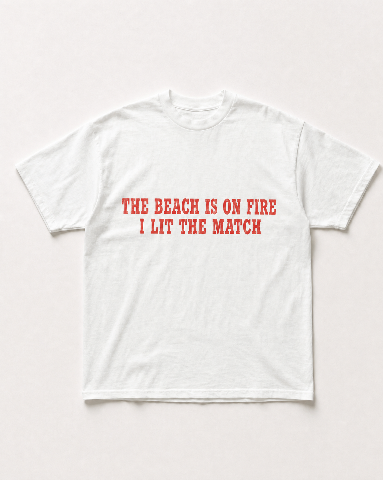 Matchstick heavyweight tee - White