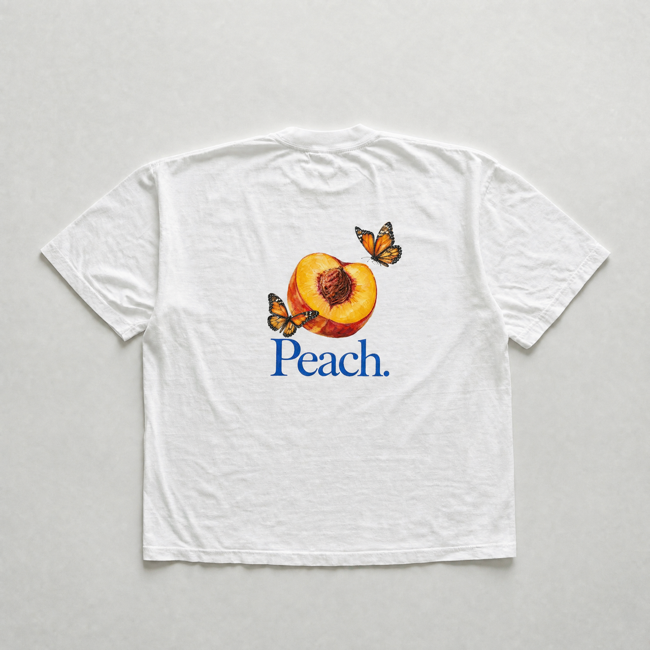Peach flutter tee