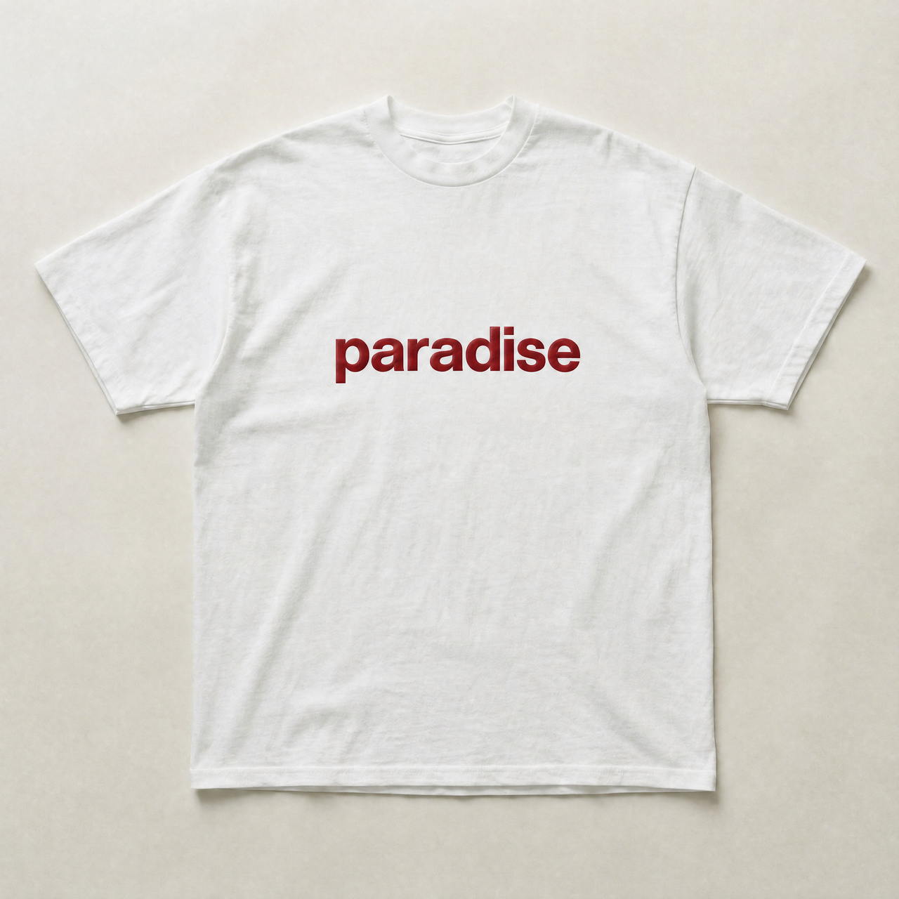 White paradise tee - front view