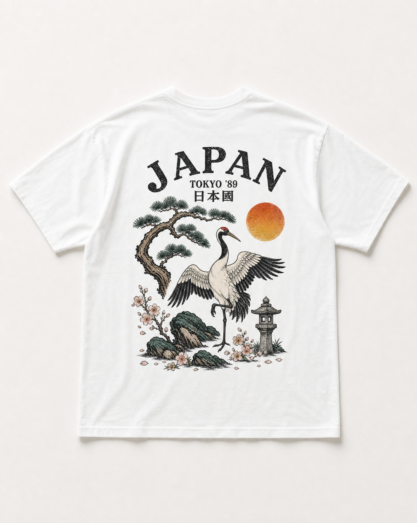 Tokyo crane heavyweight tee