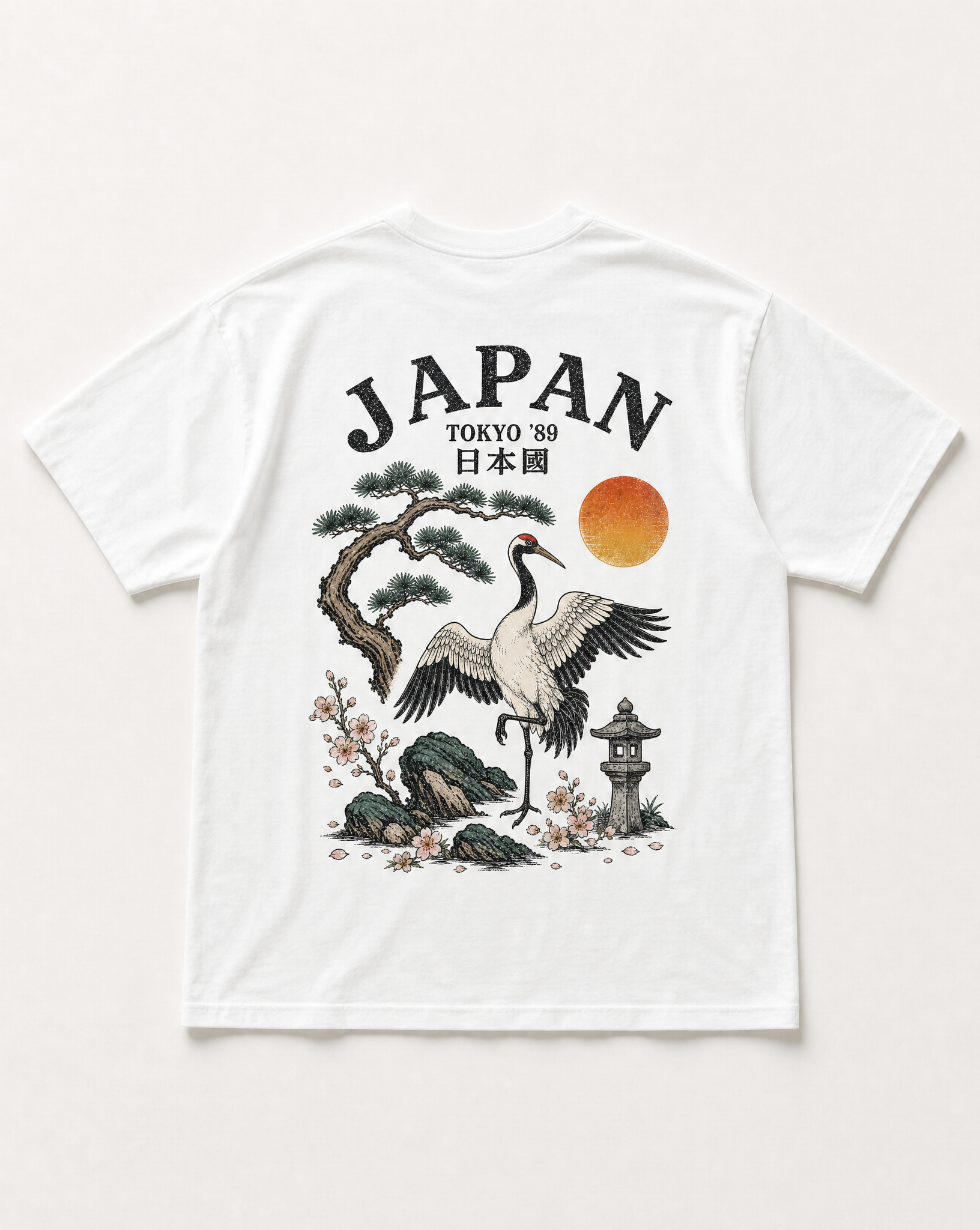 Tokyo crane heavyweight tee