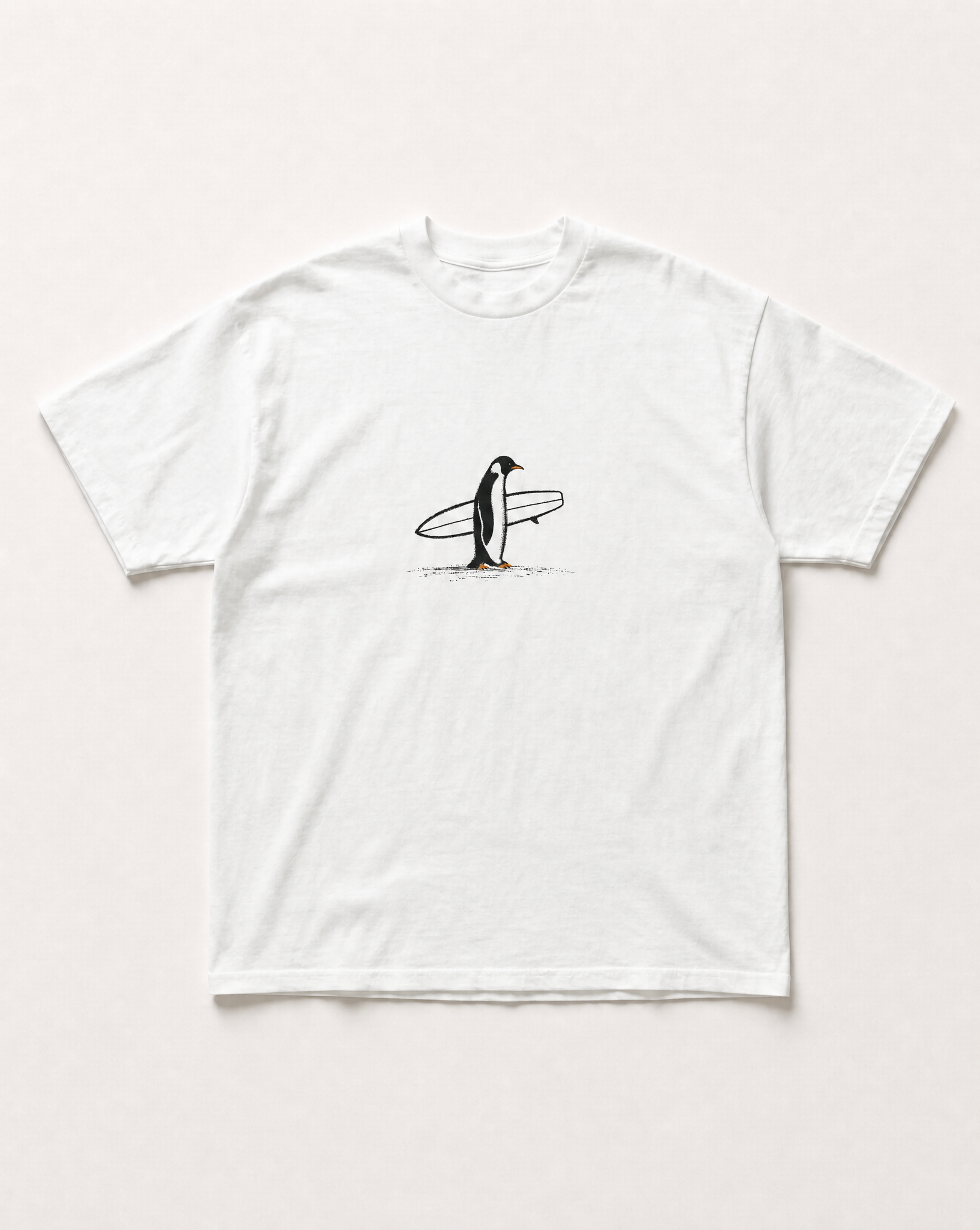 Surf penguin heavyweight tee