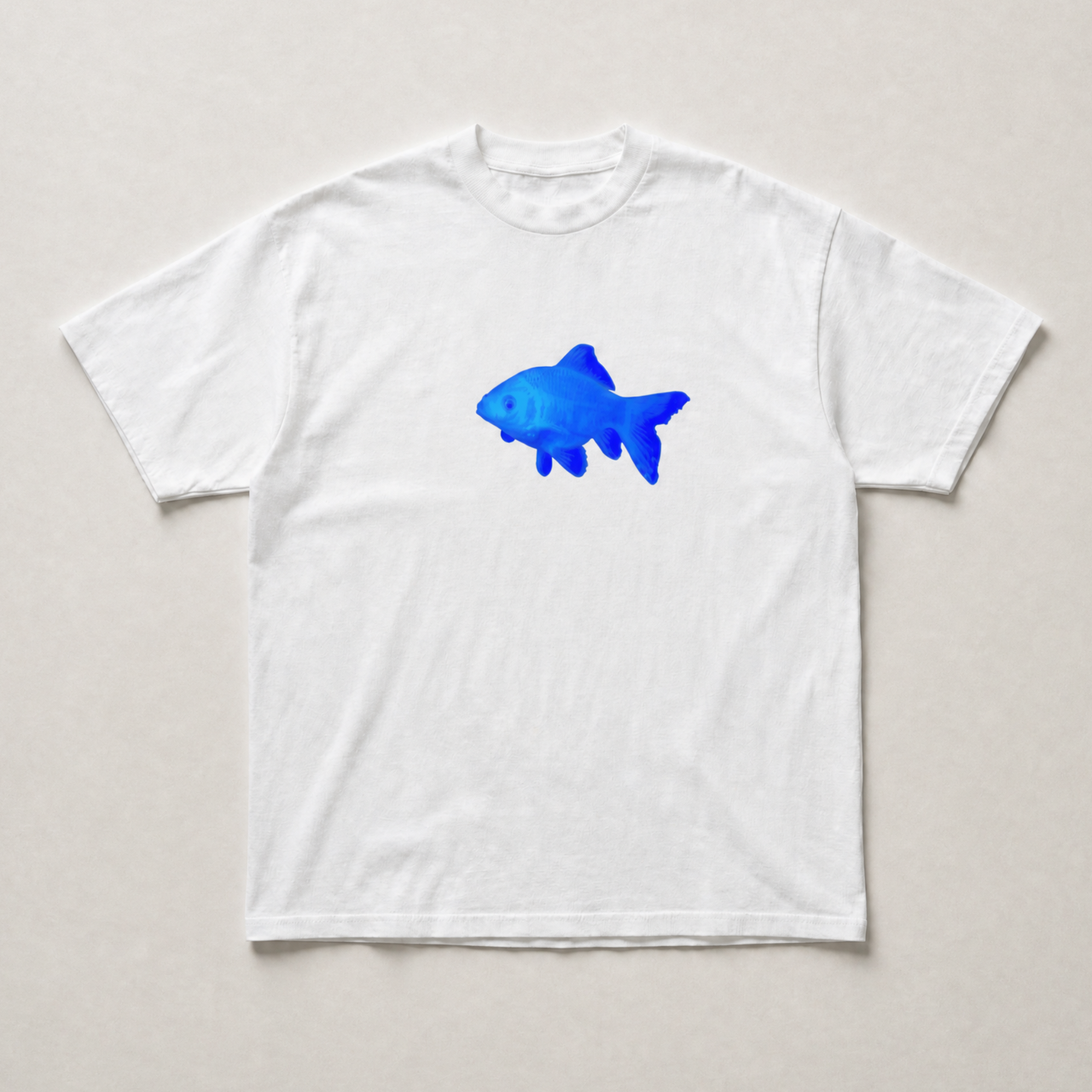White Goldfish heavyweight tee