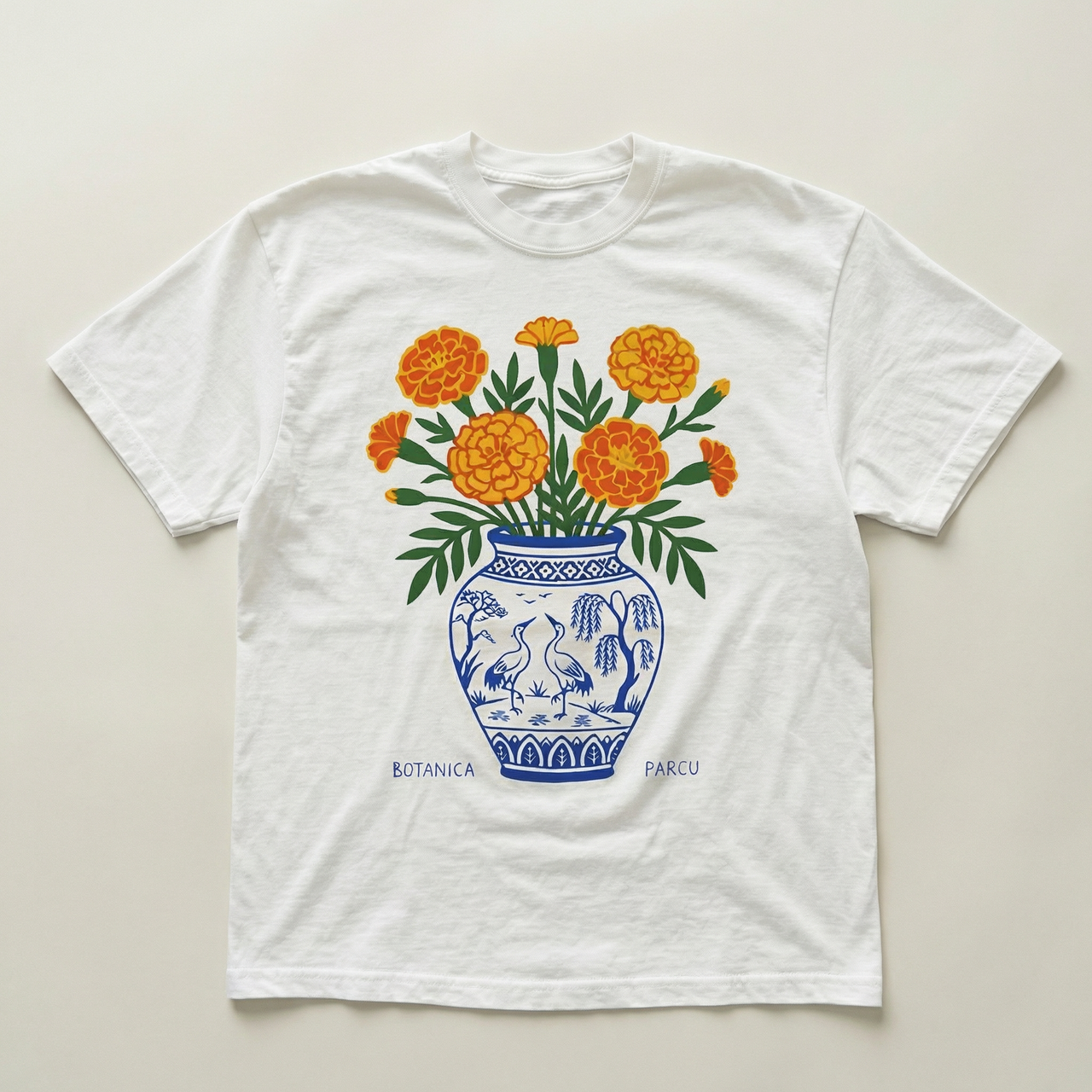 Orange flower pot standard tee