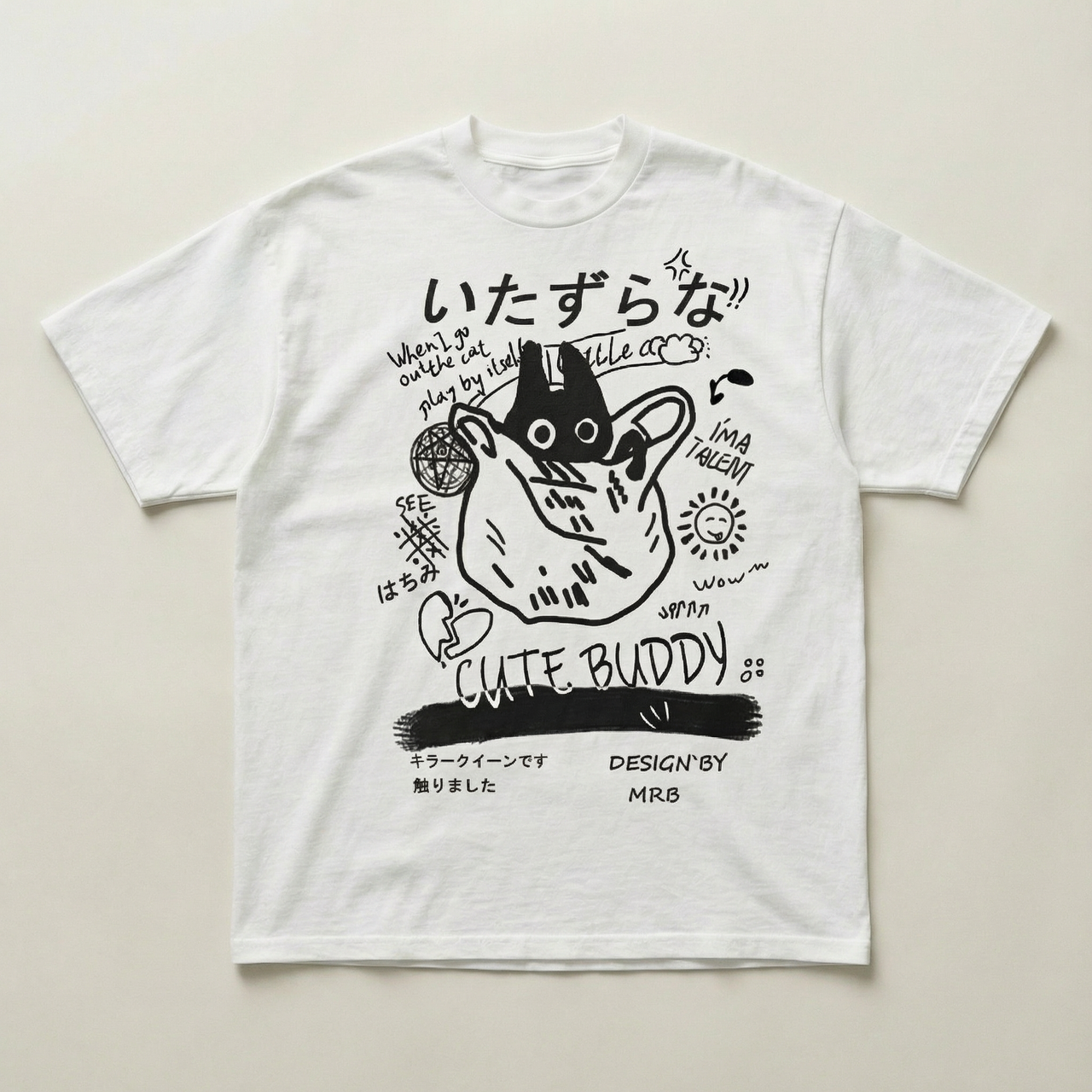 Grocery cat heavyweight tee