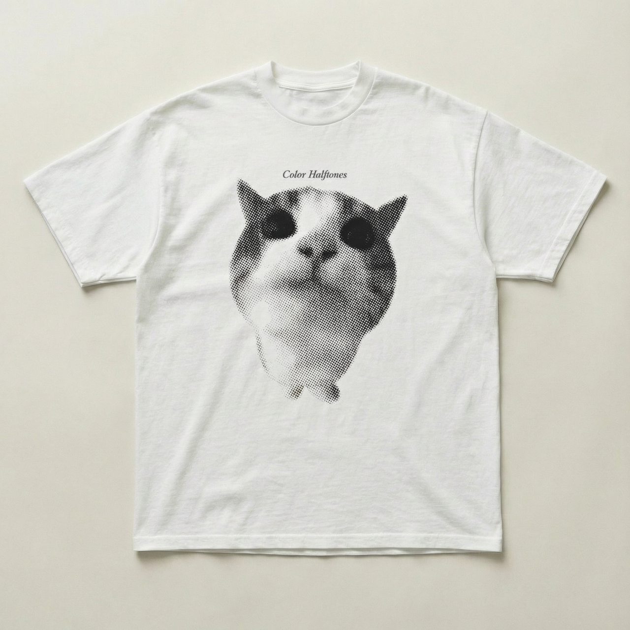 Cat face heavyweight tee