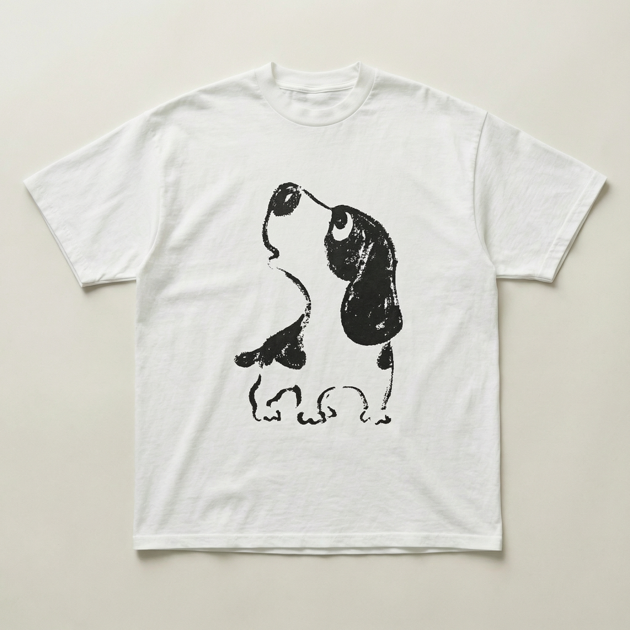 Curious dog heavyweight tee