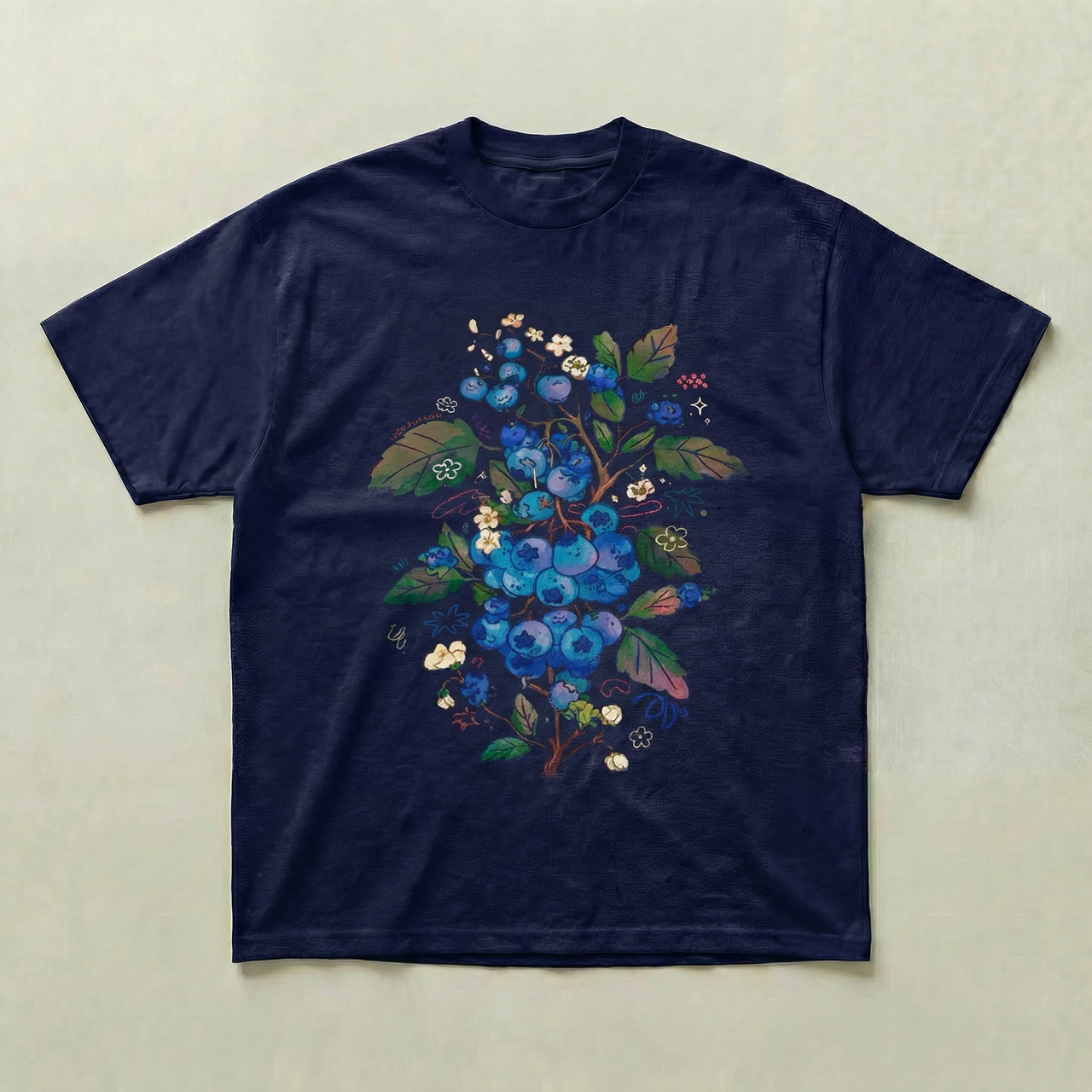 Blueberry tree heavyweight tee