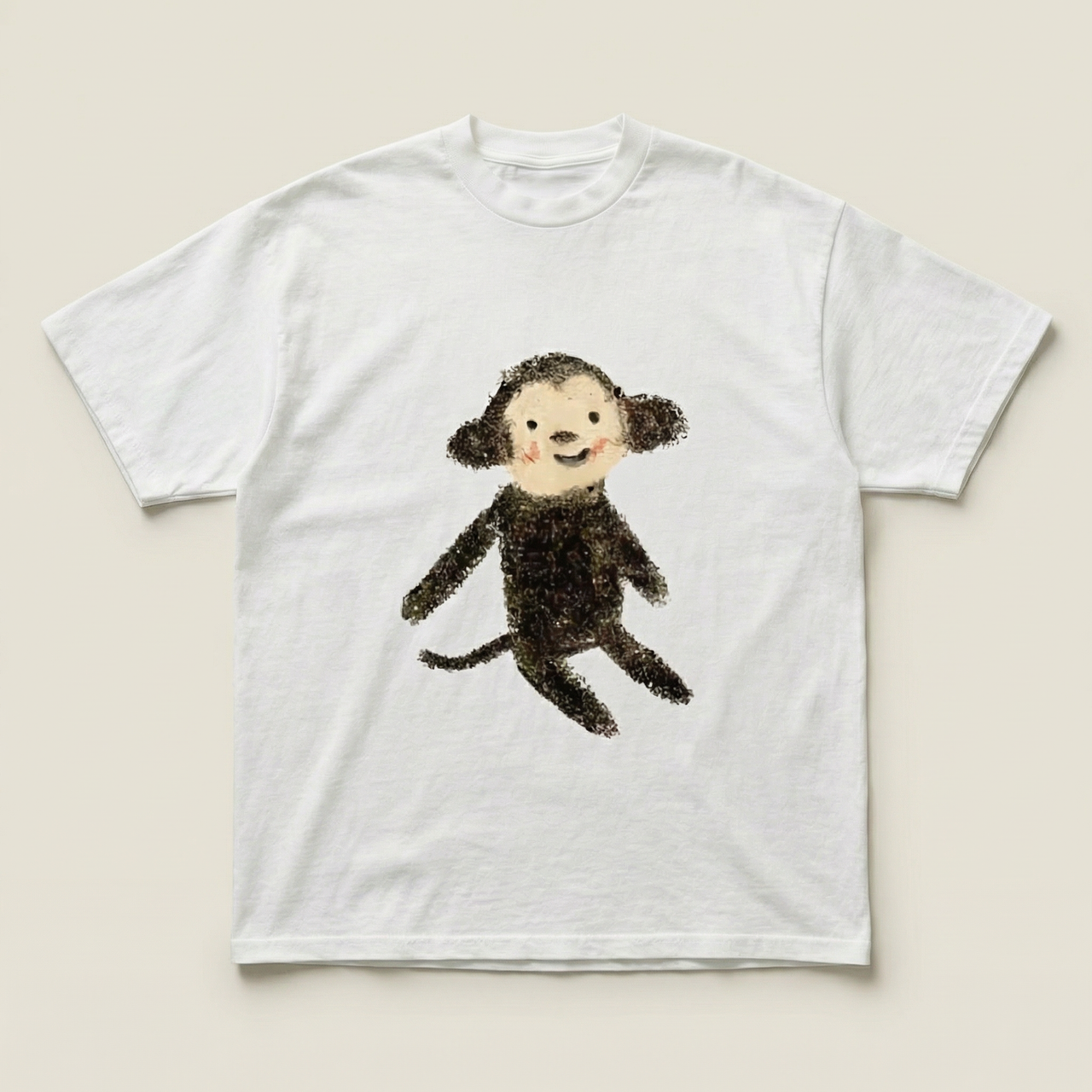 Brown figure heavyweight tee