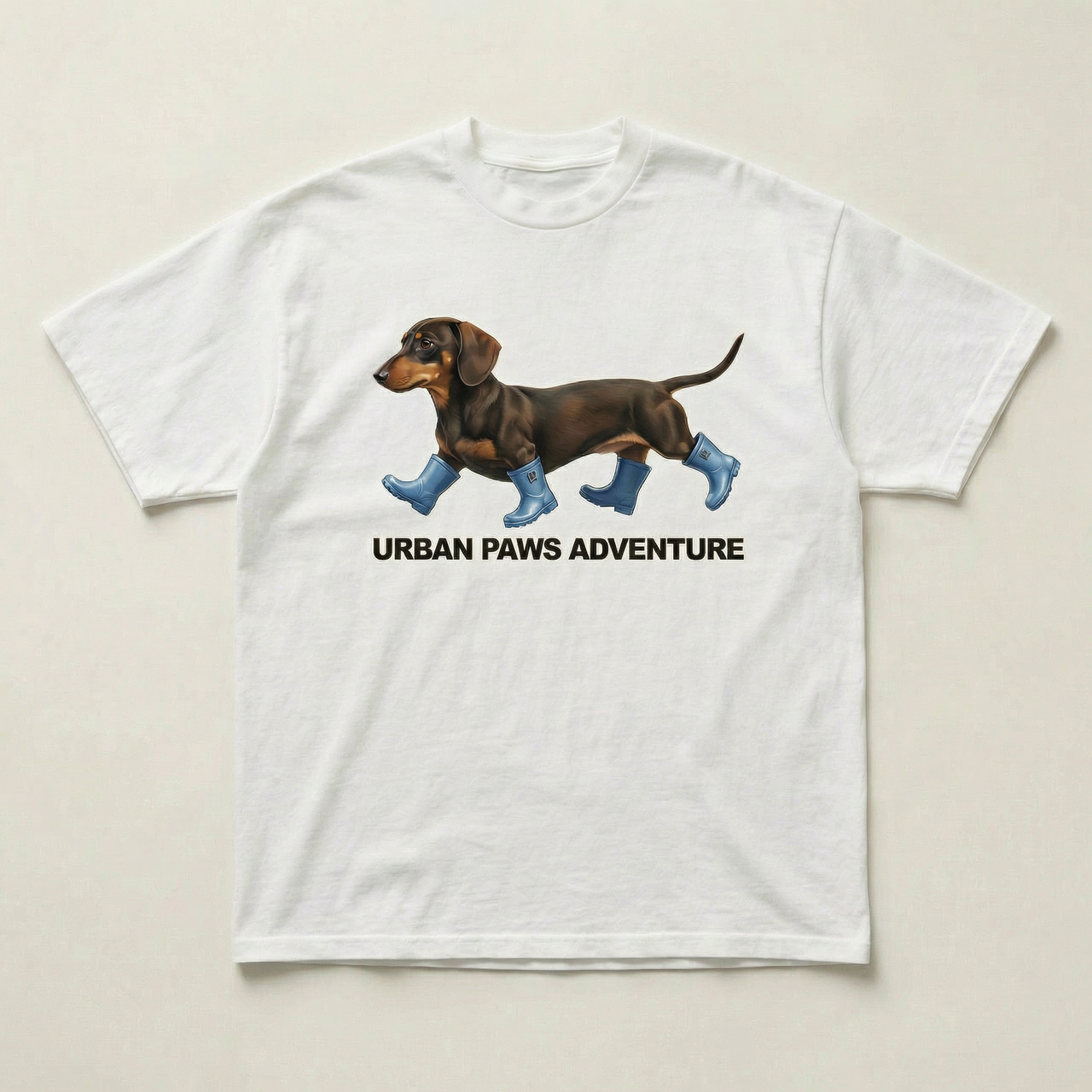 Dachshund boots heavyweight tee