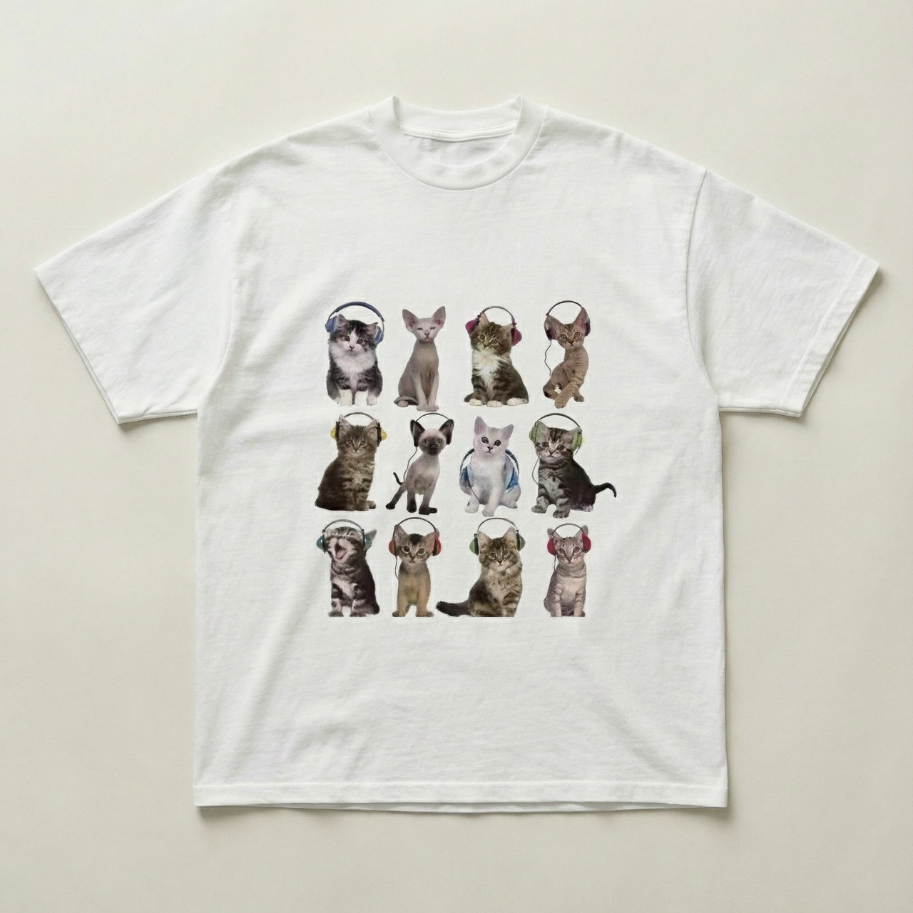 Headphones cat standard tee