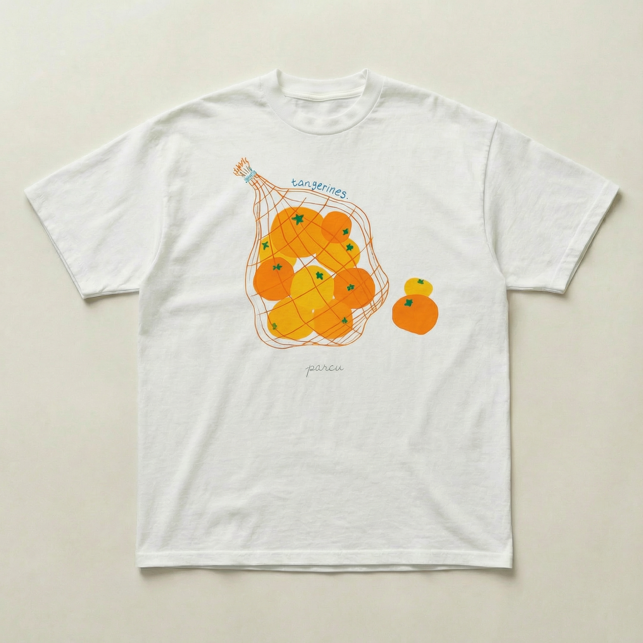 Orange Netz Standard-T-Shirt