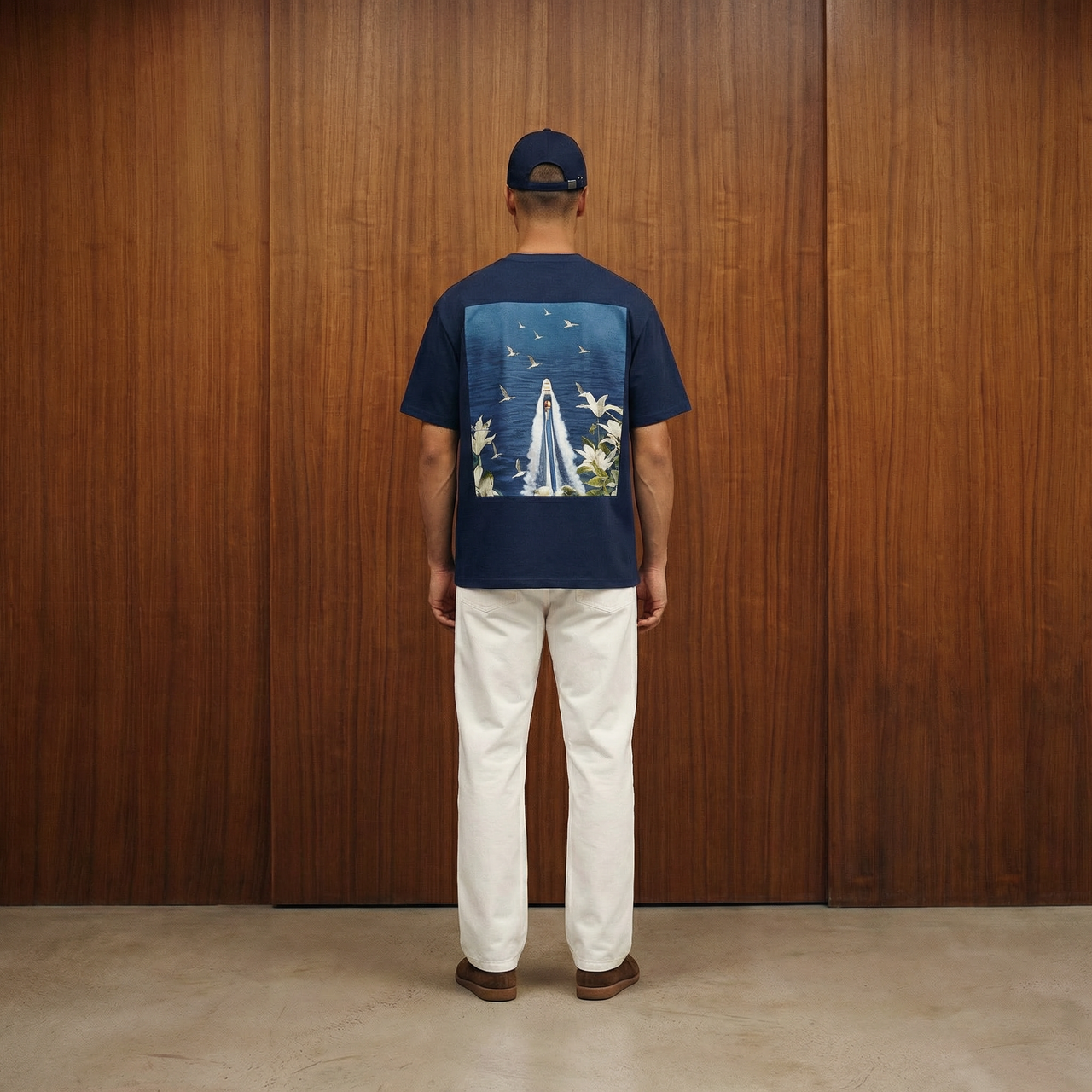 Navy Yacht Heavyweight tee