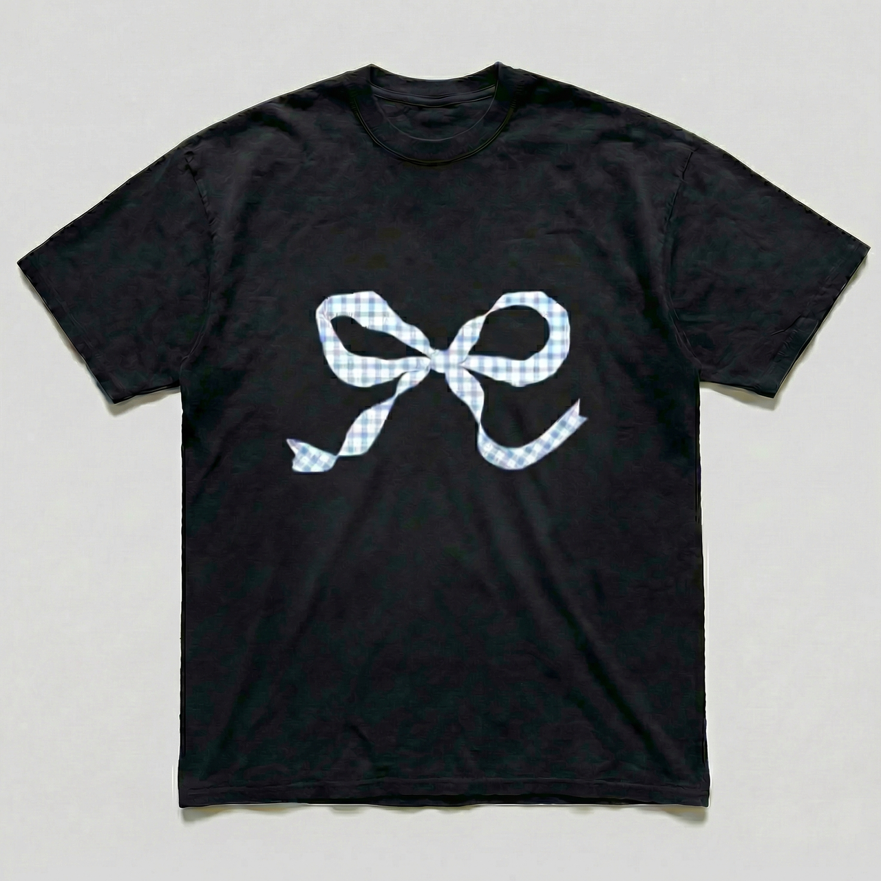 Black blue ribbon heavyweight tee