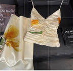 Cream and yellow floral set