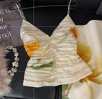 Cream and yellow floral set