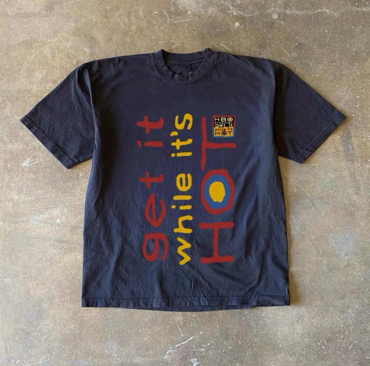 Navy Cine heavyweight tee