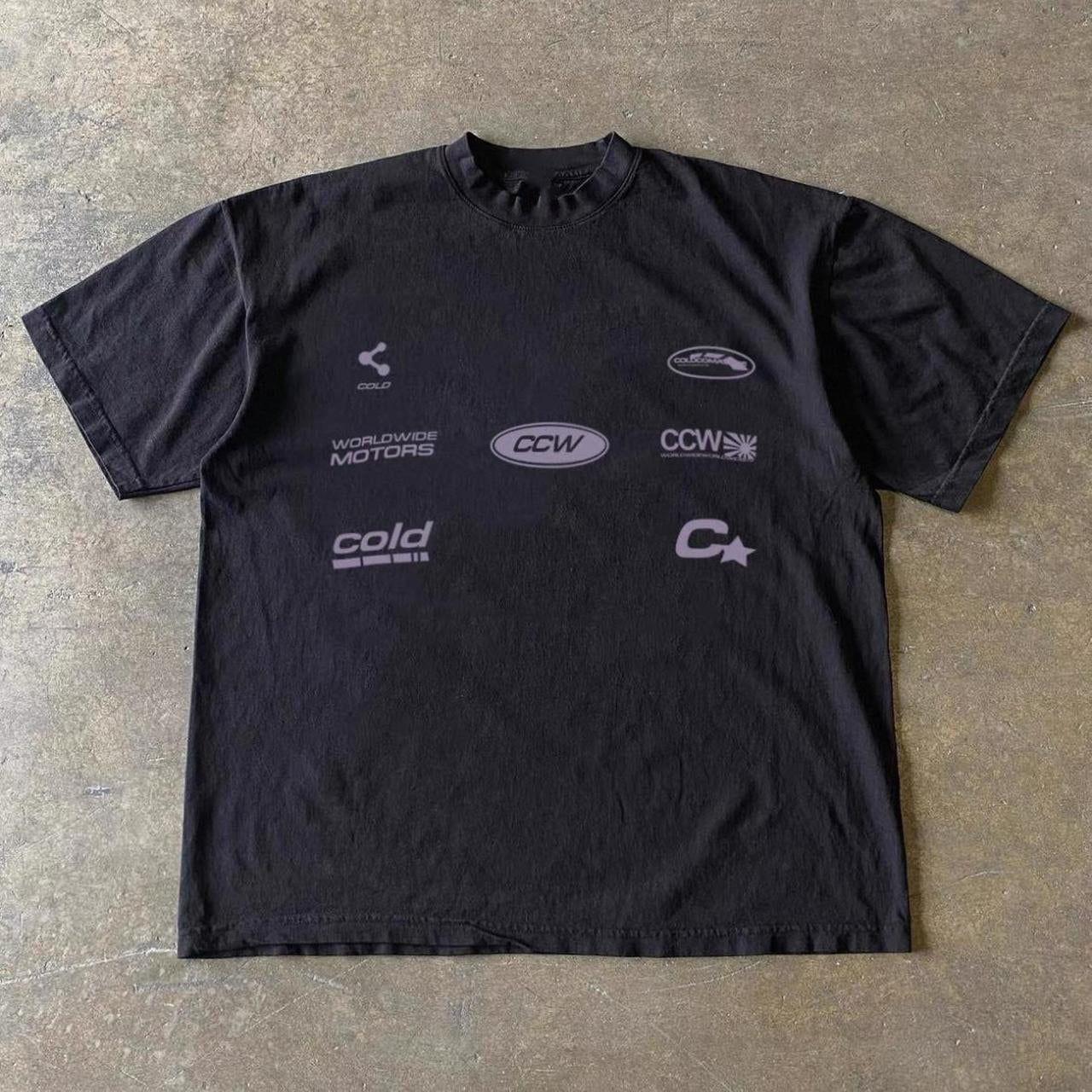 Black world motors heavyweight tee
