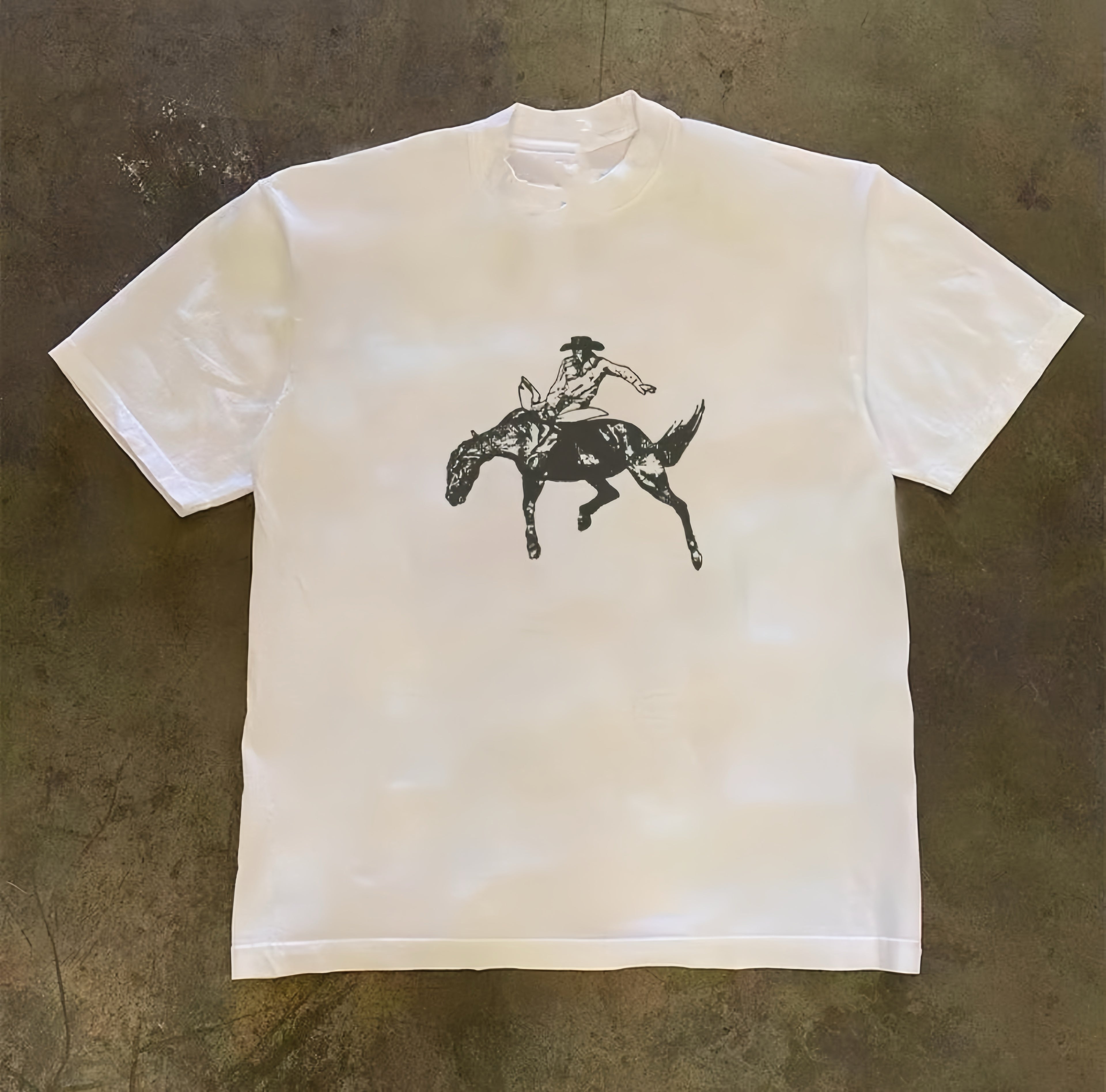 White cowboy heavyweight tee