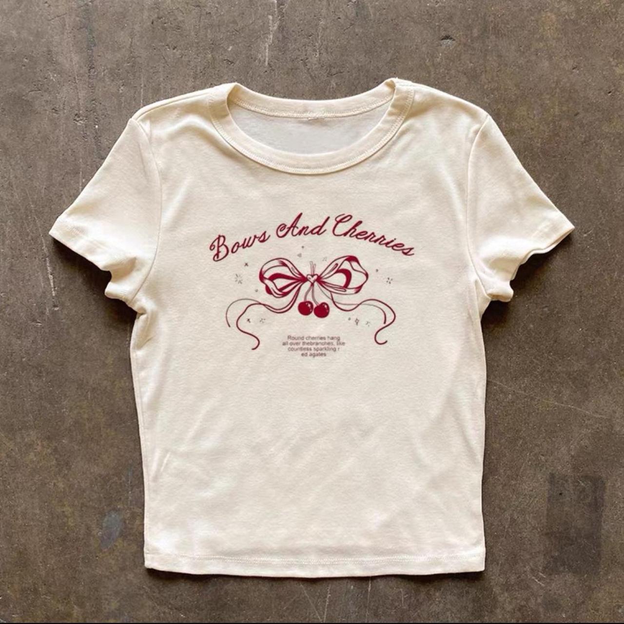 Bows and Cherries crop top