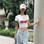 Cherries graphic crop top