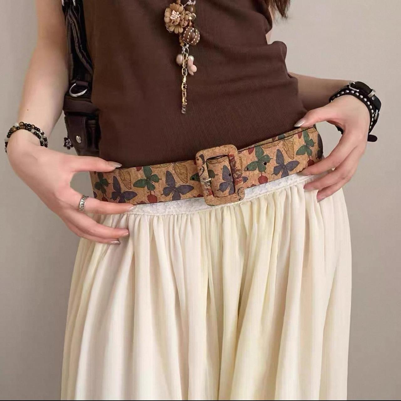 Tan flower belt