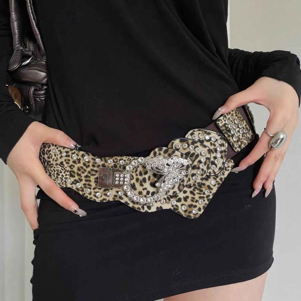 Leopard boho belt