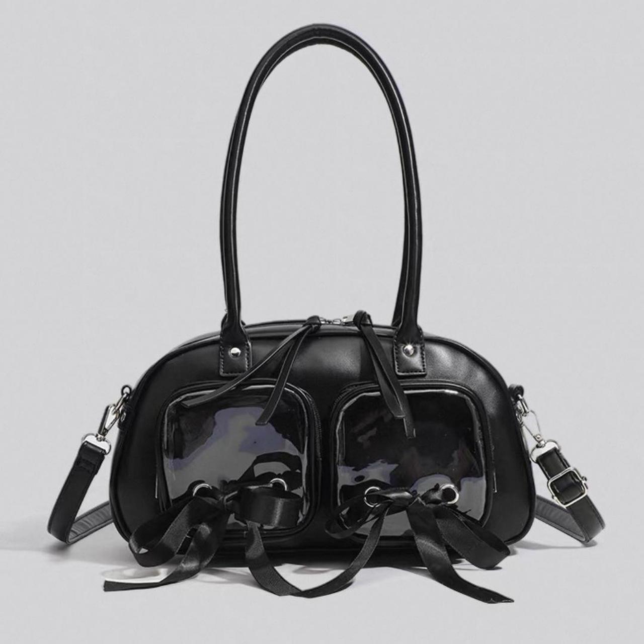Black double pocket bag