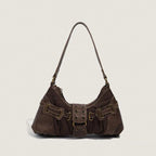 Vintage style brown strap bag