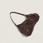 Vintage style brown strap bag